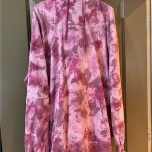Missguided Pink & Lavender Tie-Dye Hoodie